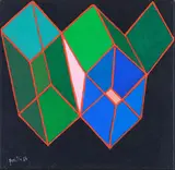 Achille Perilli, Turban, 1988, mixed media on canvas