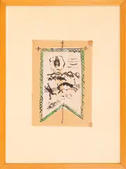 Ex voto by Orfeo Tamburi, mixed media on paper, offered Jul 2026