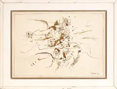 Fabrizio Plessi, Untitled, 1962, ink on canvas paper