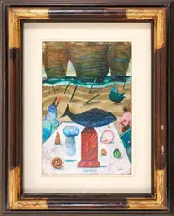 Antonio Possenti, Whale Monument, oil on panel