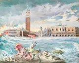 Giorgio Venerio, Farewell Venice!, oil on canvas