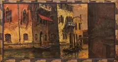Glimpse of Venice by Gino Salviati, oil on panel, offered Jul 2026