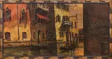 Gino Salviati, Glimpse of Venice, oil on panel