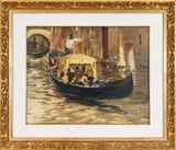 Cosimo Privato, Gondola, oil on canvas