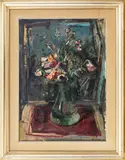 Miro Romagna, Vase of flowers, 1952, oil on canvas