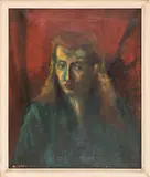 Bepi Longo, Portrait, oil on canvas