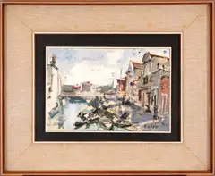 Neno Mori, Venetian Rio, 1963, oil on panel