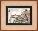 Neno Mori, Venetian Rio, 1963, oil on panel