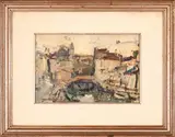 Neno Mori, Saint Trovaso, 1964, oil on panel