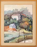 Igino Pieresca, Hill, oil on panel