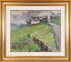 Marco Novati, Landscape, oil on panel