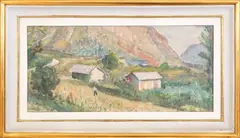 Luigi Cobianco, Mountain landscape, 1944, oil on canvas