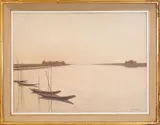 Mario Dinon, Venetian Lagoon, oil on canvas