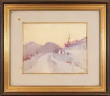 Toni Piccolotto, Snowfall, oil on canvas board