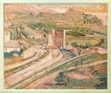 Giovanni Nei Pasinetti, Landscape, oil on panel