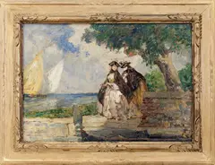 Rodolfo Paoletti, Venetian scene, oil on panel
