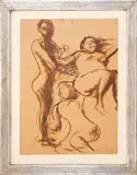 Luigi Montanarini, Figure study, 1937, gouache on paper