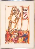 Giuseppe Gambino, Figure, 1974, mixed media on paper