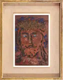 Davide Orler, Portrait, 1967, mixed media on board