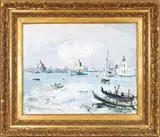 Renzo Zanutto, Venetian poetry, 1959, oil on panel