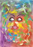 Romano Mussolini, Face, oil on canvas