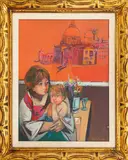 Luigi Voltolina, Woman with child, 1970, oil on canvas
