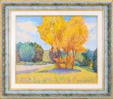 Vincenzo Censotti, Landscape, oil on panel