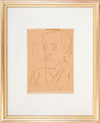 Portrait by Tancredi Parmeggiani, pastel drawing on paper, offered Jul 2026