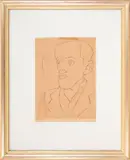 Portrait by Tancredi Parmeggiani, pastel drawing on paper, offered Jul 2026
