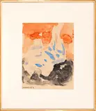 Guido Cadorin, untitled, 1957, mixed media on paper