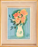 Renato Borsato, Flowers, 1964, oil on canvas