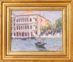 Eugenio Bonivento, Venice, mixed media on paper