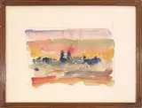 Gino Silvestri, Notre Dame, 1959, watercolor on paper