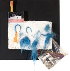 Composition by Coco Gordon, 2008, mixed media and assemblages on canvas, offered Jul 2026