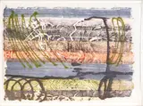 Pino Guzzonato, untitled, 1991, mixed media on handmade paper in a plexiglass case