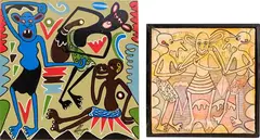 Various subjects by George Lilanga, lot of, offered Jul 2026
