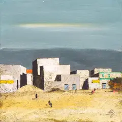 Salvatore Magazzini, Marrakesh, oil on paper laid down on board