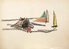 Saverio Rampin, untitled, 1966, mixed media on paper