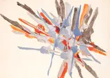 Pino Castagna, Study for a reed bed, 1981, mixed media on paper