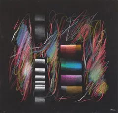 Ennio Finzi, Chromatic scales, pastels on cardboard