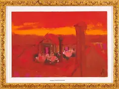 Renato Borsato, Sunset in Venice, 1959, oil on canvas