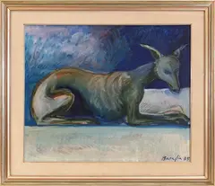 Vittorio Basaglia, Dog, 1985, oil on canvas