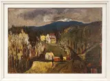 Piero Slongo, A gray day in Pagnano, Asolo, 2006, oil on panel