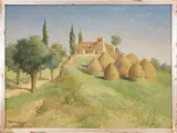 Noël Quintavalle, Hilly landscape, 1935, oil on canvas