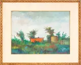 Giovanni Omiccioli, Landscape, oil on canvas board