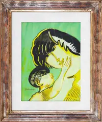 Remo Brindisi, Maternity, mixed media on paper