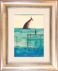 Antonio Possenti, The whale, 1999, mixed media on canvas paper