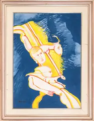 Remo Brindisi, Pastoral, 1979, oil on canvas