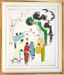 Sante Monachesi, Figure, oil on canvas