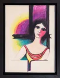 Pompeo Borra, Asteria, 1971, mixed media on canvas paper